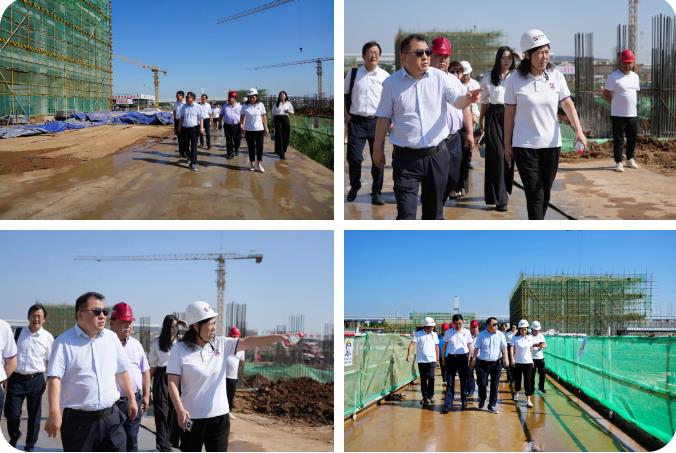 西安市委常委、高新区党工委书记马鲜萍一行视察球速体育股份制药厂草堂搬迁扩建项目施工现场